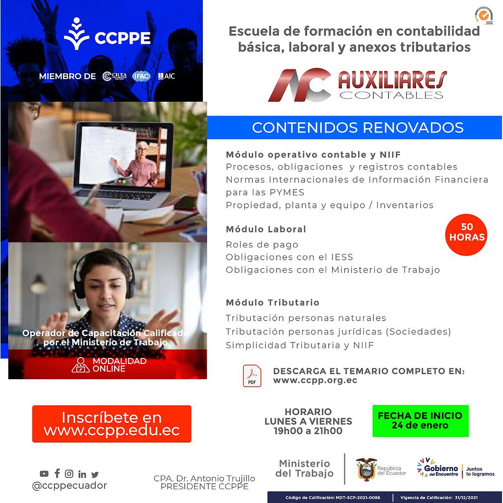 Auxiliares Contables – 24 enero 2022