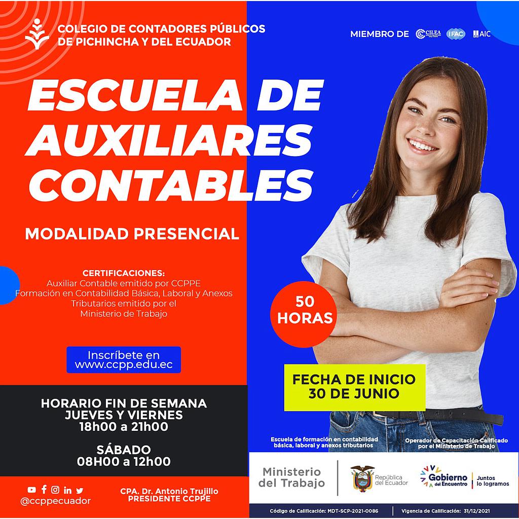 PRESENCIAL: Auxiliares Contables – 07 julio 2022