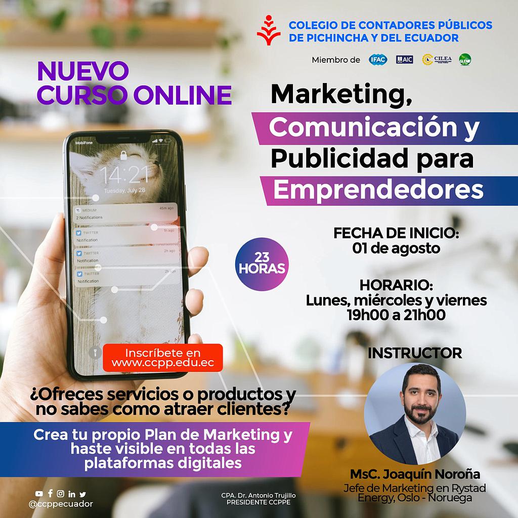 ON LINE: Certificación Marketing Digital para Emprendedores - 01 agosto 2022