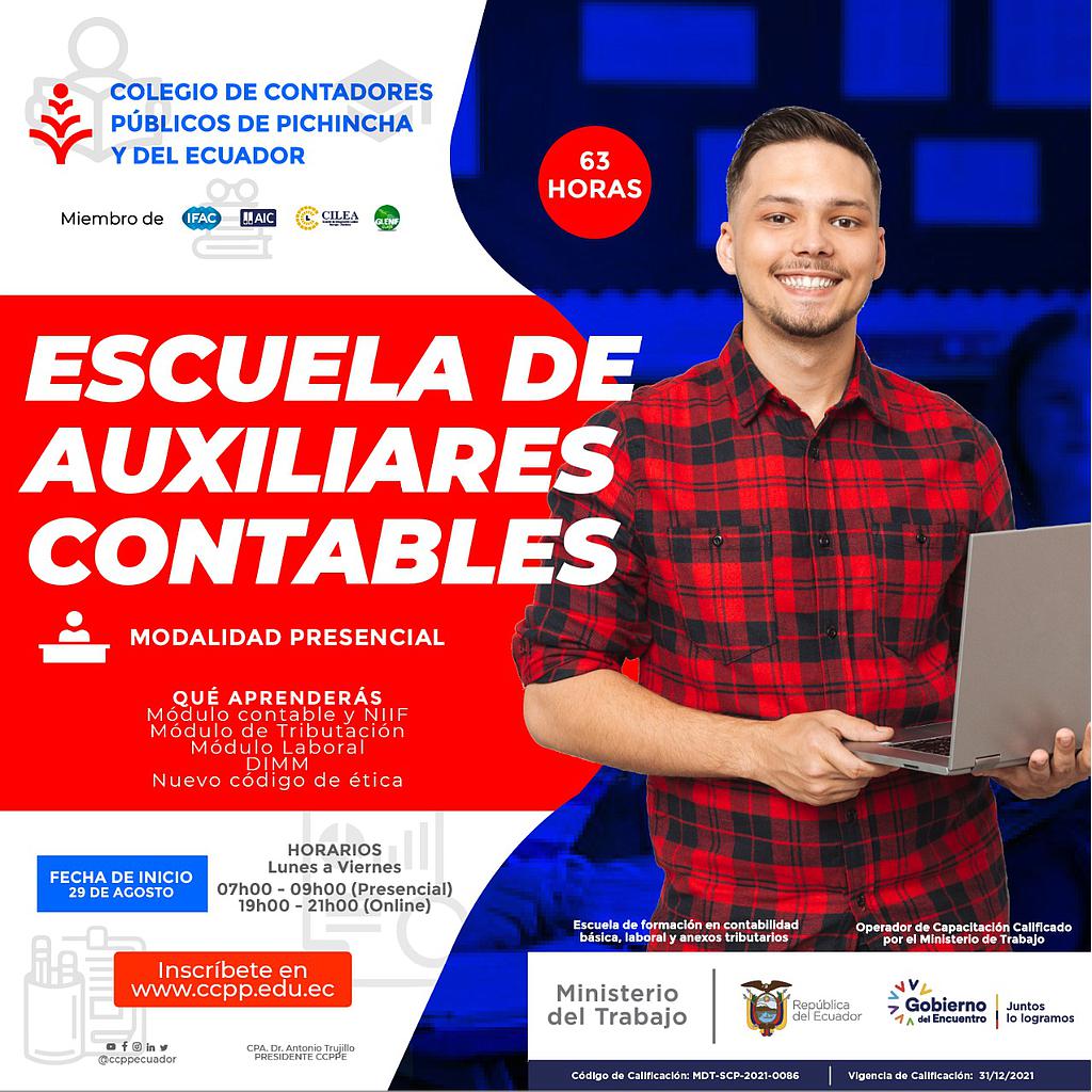 ON LINE: Escuela Auxiliares Contables – 29 agosto 2022