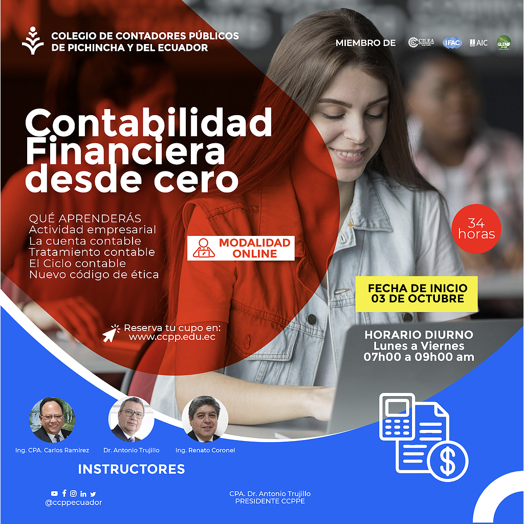 ON LINE: Certificación Contabilidad Financiera desde cero - 03 octubre 2022