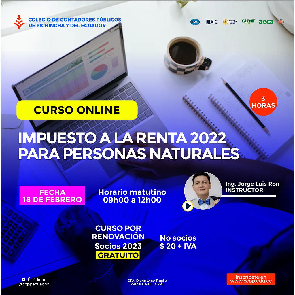 RENOVACIÓN ON LINE: Impuesto a la Renta personas naturales – 18 febrero 2023