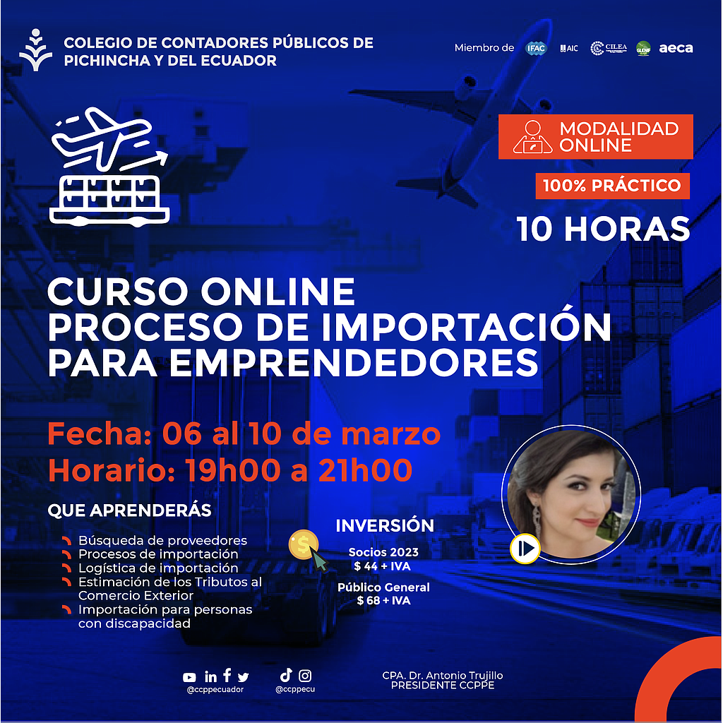 ON LINE: Proceso de importación para emprendedores – 06 al 10 marzo 2023