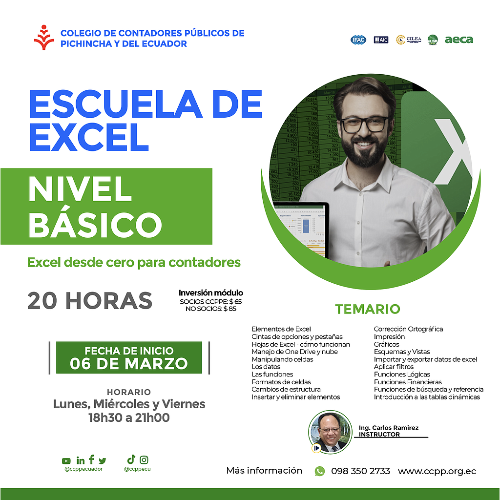 ON LINE: Excel desde cero para contadores - 20 marzo 2023
