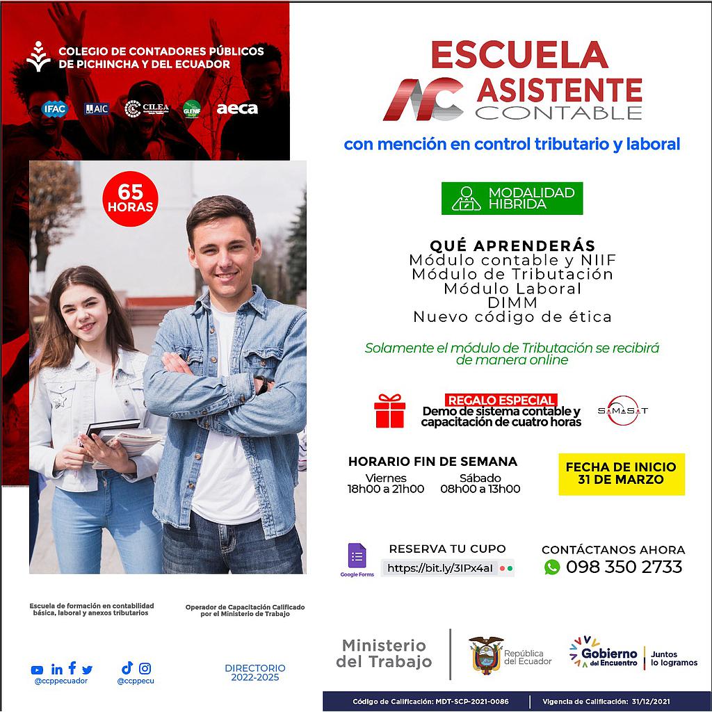 HÍBRIDO: Escuela Auxiliares Contables – 31 marzo 2023