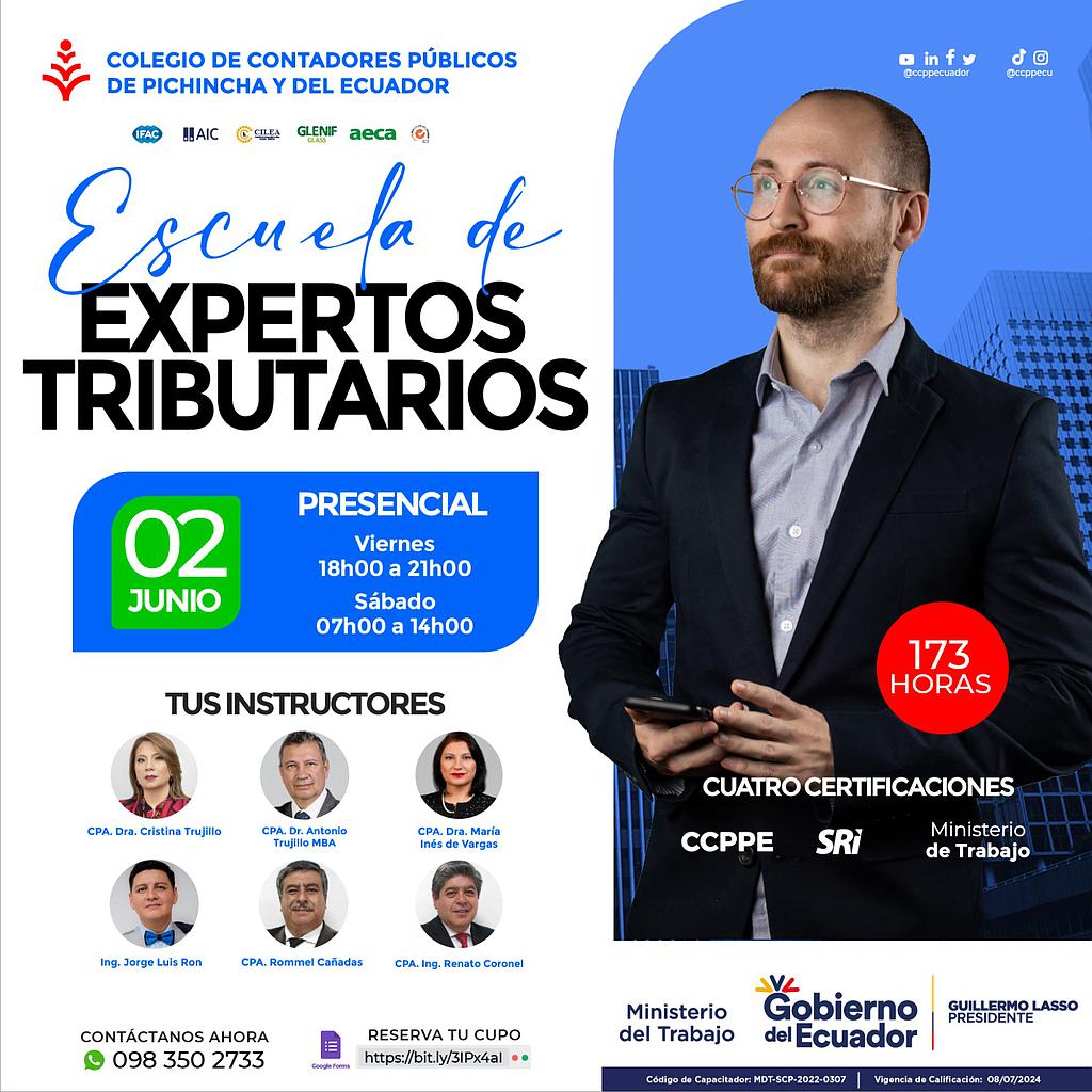 PRESENCIAL: Escuela Expertos Tributarios – 02 junio 2023
