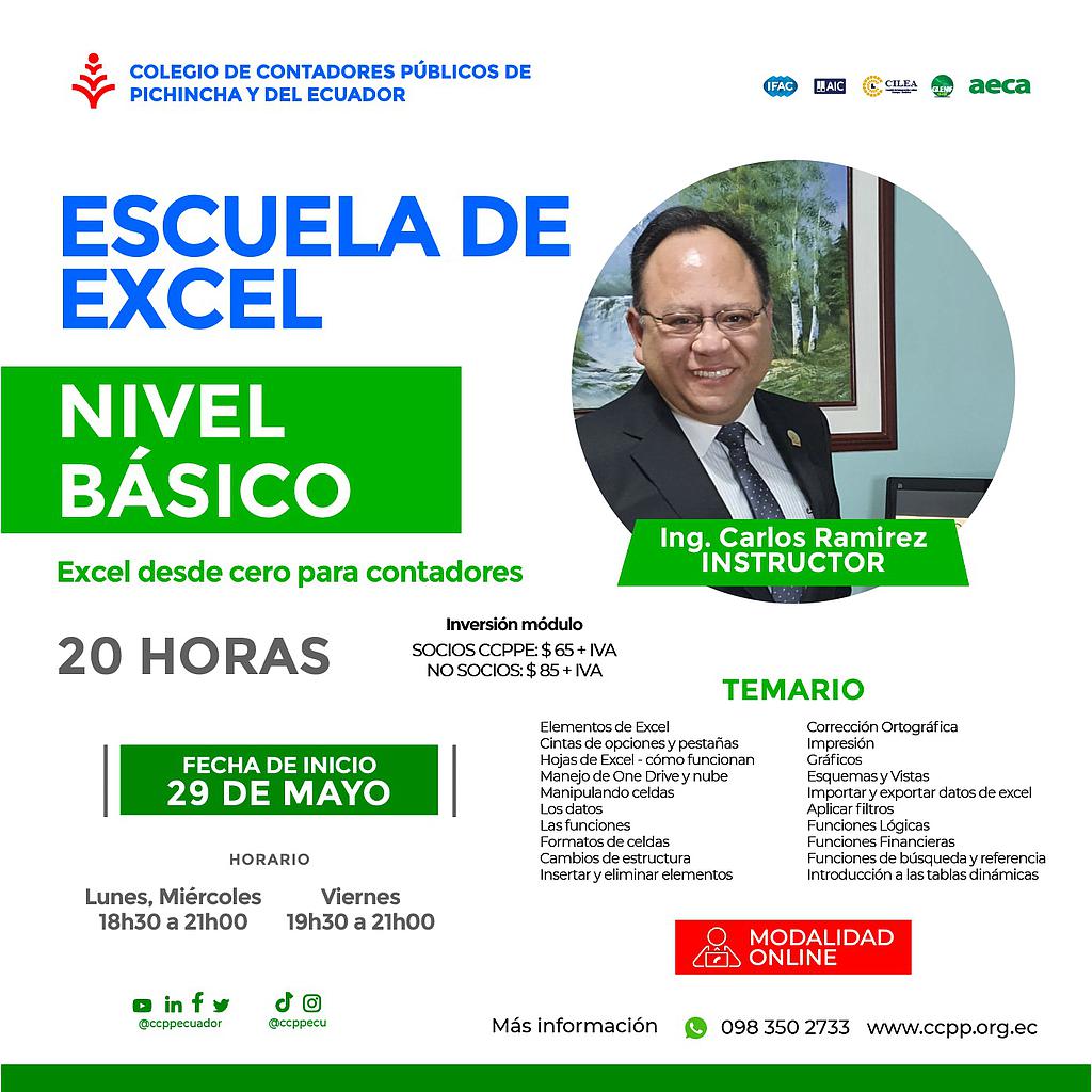 ON LINE: Excel desde cero para contadores - 29 mayo 2023