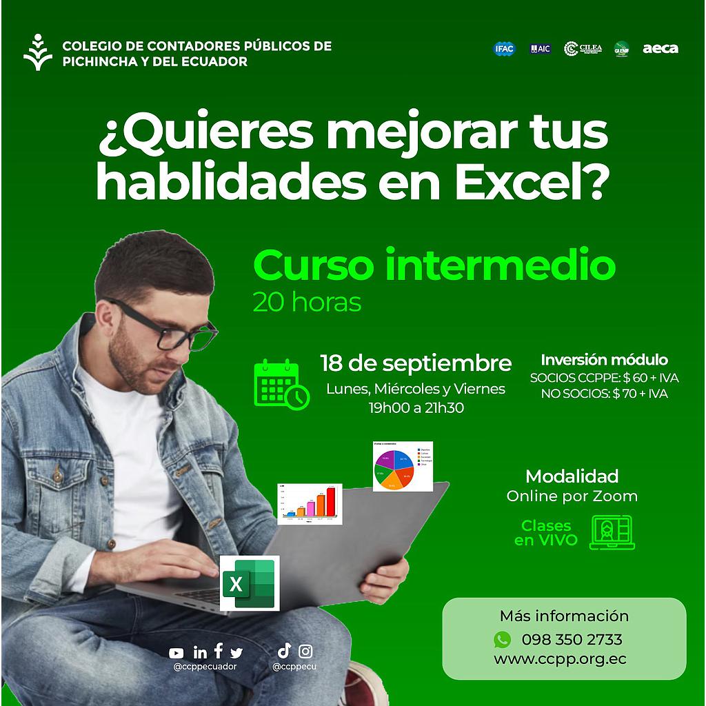 ON LINE: Excel intermedio para contadores - 18 septiembre  2023