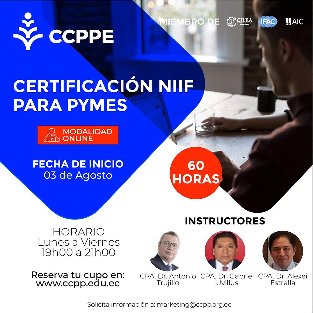 CERTIFICACIÓN NIIF PARA PYMES - 17 AGOSTO 2020