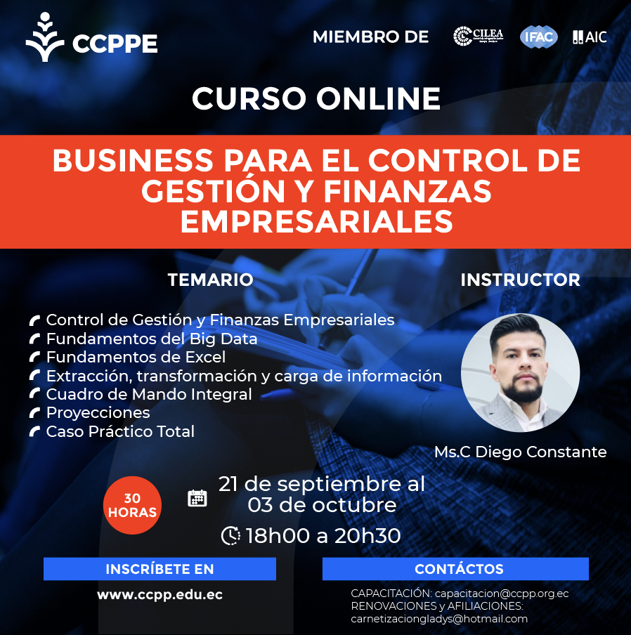 Business para Control de Gestión y Finanzas Empresariales – 26 octubre 2020