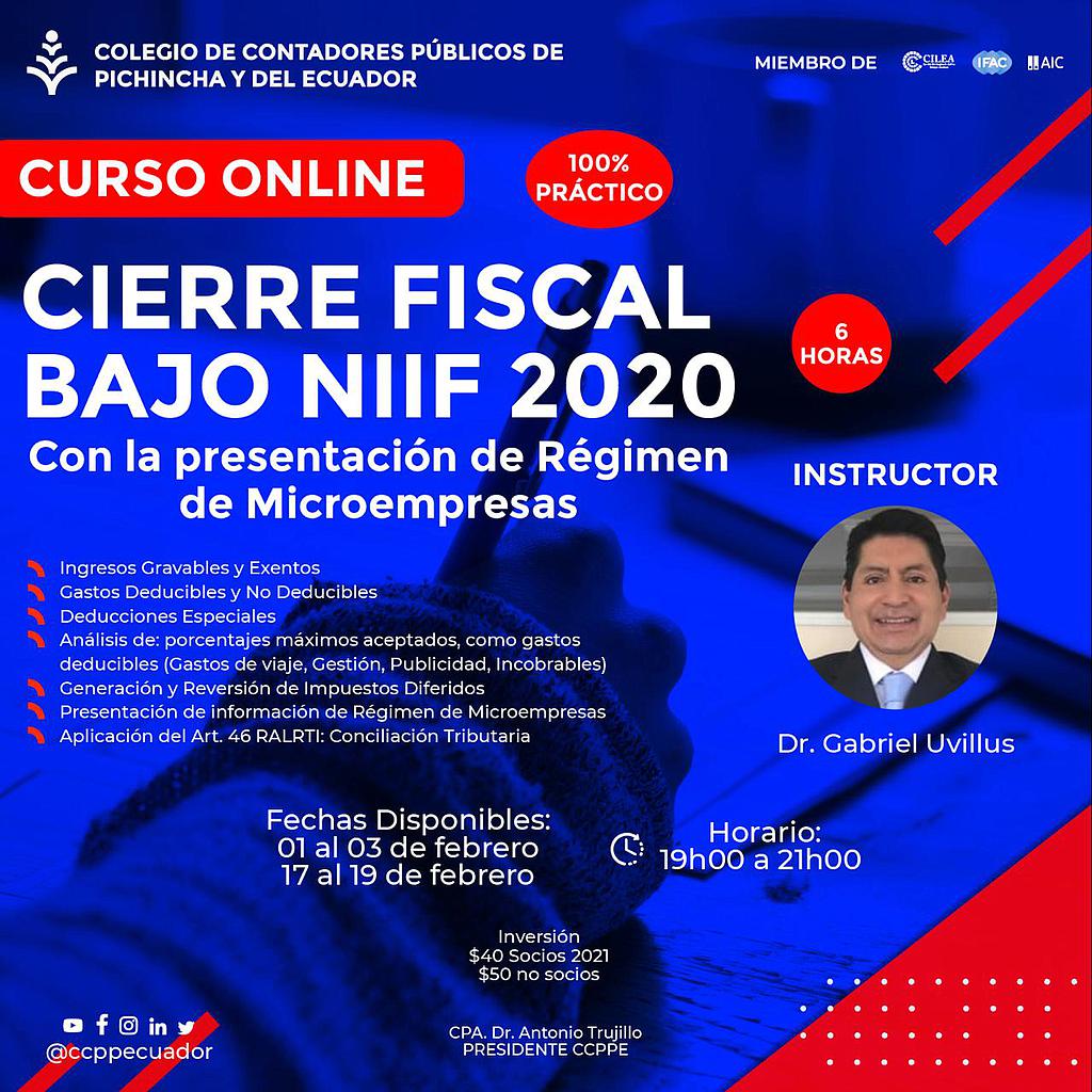 CIERRE FISCAL BAJO NIIF - 17 AL 19 FEBRERO 2021