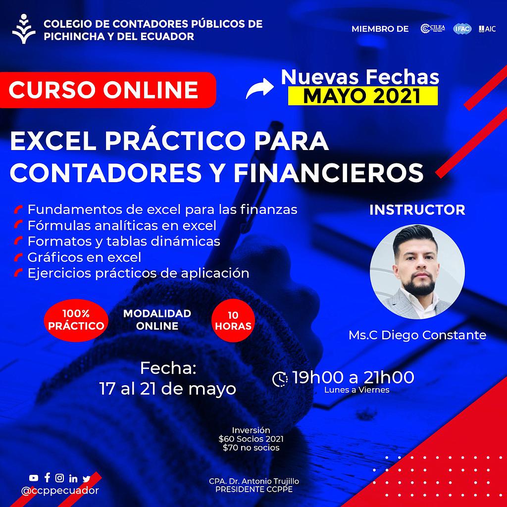 Excel para Contadores y Financieros – 17 al 21 mayo 2021