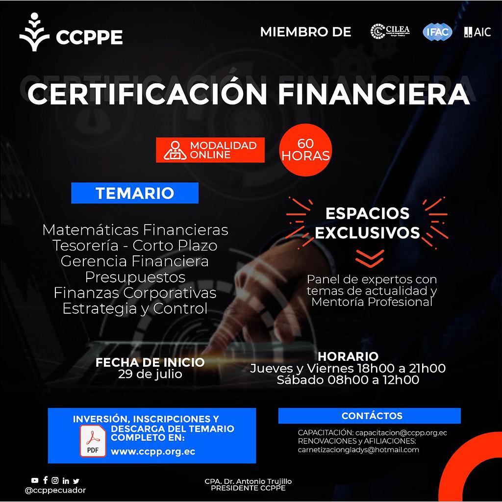 CERTIFICACIÓN FINANCIERA - 29 JULIO 2021