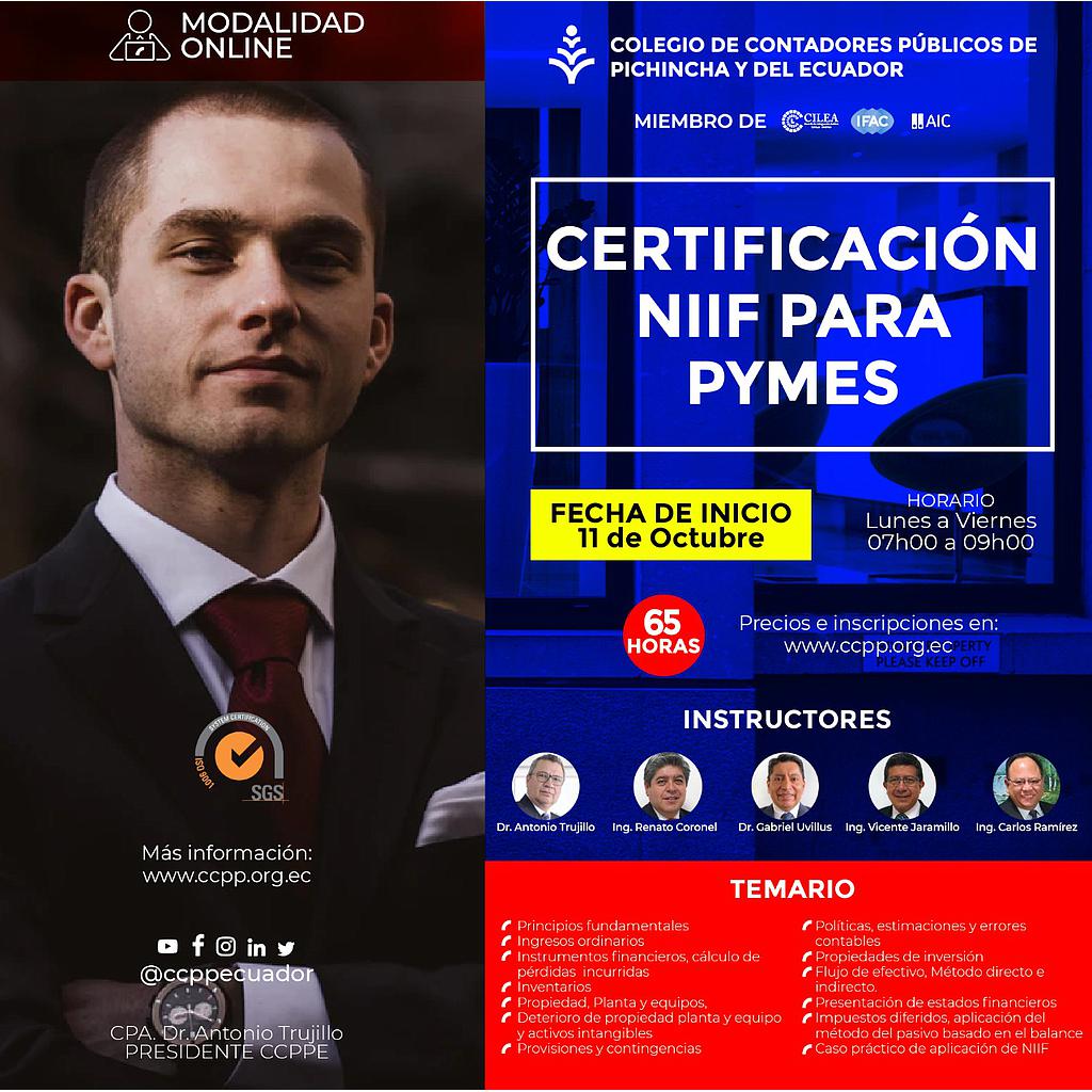 CERTIFICACIÓN NIIF PARA PYMES - 11 OCTUBRE 2021